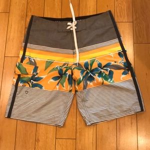 Mossimo Supply Co. Grey Swim Short With Flowers